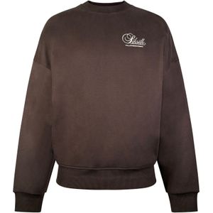 SikSilk Sweatshirt  bruin / wit
