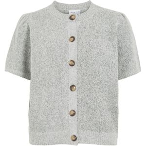 VILA Gebreid vest 'VITASSY'  grijs gemêleerd