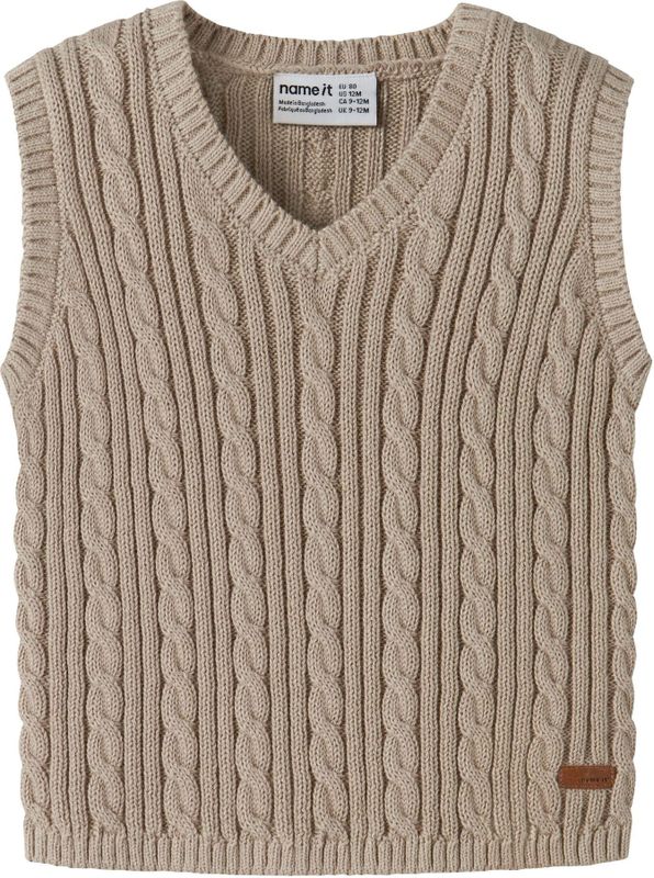 Name It Vest - Gebreid - NbmRoman - IJsland Fossiel - Name It - 50 - Vest