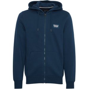 BLEND Sweatvest 'Kaylon'  enziaan / lichtblauw / wit