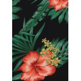 Key Largo - Overhemd - Donkergroen Rood Zwart - Regular Fit - Kwartmouw