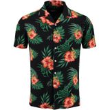 Key Largo - Overhemd - Donkergroen Rood Zwart - Regular Fit - Kwartmouw