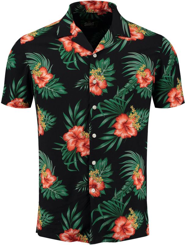 Key Largo - Overhemd - Donkergroen Rood Zwart - Regular Fit - Kwartmouw