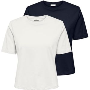 JDY Shirt 'JDYREX'  navy / wit