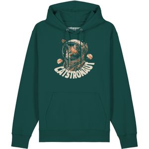 Watapparel Sweatshirt 'Catstronaut'  nude / lichtblauw / donkergroen / oranje