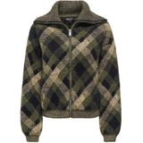 ONLY Gebreid vest 'ONLMaroon'  beige / navy / olijfgroen