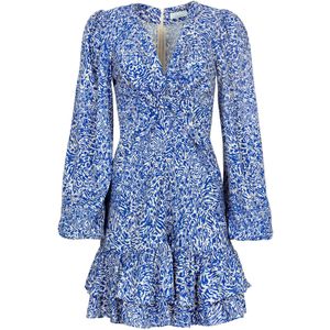 Laurella Jurk  royal blue/koningsblauw / wit