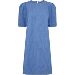 NÜMPH Jurk 'Nukaylie'  blauw / wit