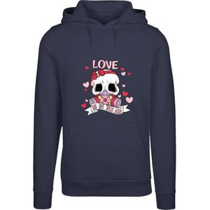 F4NT4STIC Trui 'Anti Valentinstag LOVE is in the air'  navy / oudroze / rood / wit