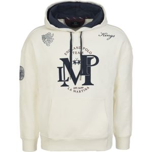La Martina Sweatshirt 'MBF309'  crème / zwart