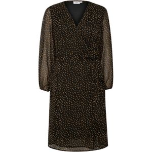 SAINT TROPEZ Jurk  mosterd / zwart