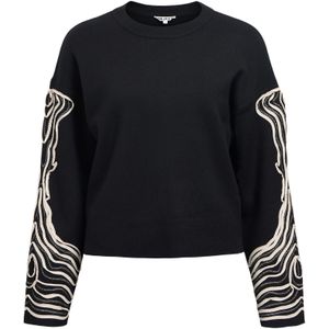 OBJECT Trui  zwart / wit