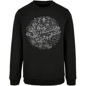 F4NT4STIC Sweatshirt 'Star Wars Christmas Death Star Todesstern'  zwart / offwhite