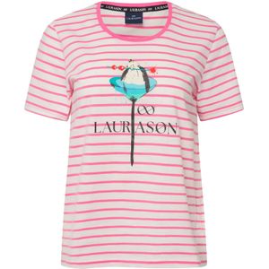 LAURASØN Shirt  oudroze / wit