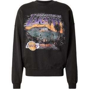 NEW ERA Sweatshirt 'NBA'  antraciet / lila / oranje / wit
