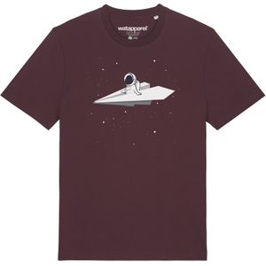 Watapparel Shirt ' Fly me to the moon '  navy / donkerrood / wit