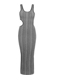 Sável Jurk 'MIELLE MIDI DRESS'  grijs / zwart