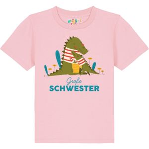 watabout.kids Shirt 'Krokodil Große Schwester'  gemengde kleuren / rosa