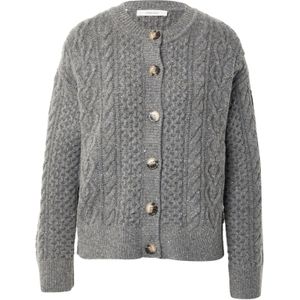 SELECTED Gebreid vest 'SLFNELLY'  grijs gemêleerd