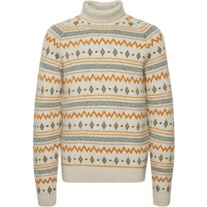 BLEND Trui  beige / grijs / rood