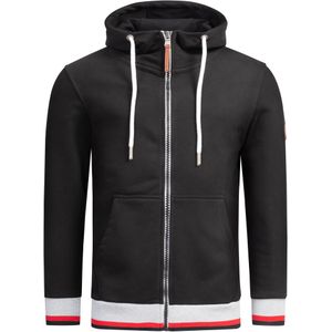 Alessandro Salvarini Sweatvest  lichtgrijs / lichtrood / zwart