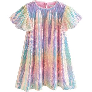 Next - Jurk - Blauw Geel Groen Pink - Knielengte - Gerecycled Materiaal