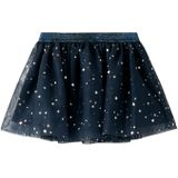 Glitter Tule Rok - Voering van Polyester - Elastische Taille - Folieprint