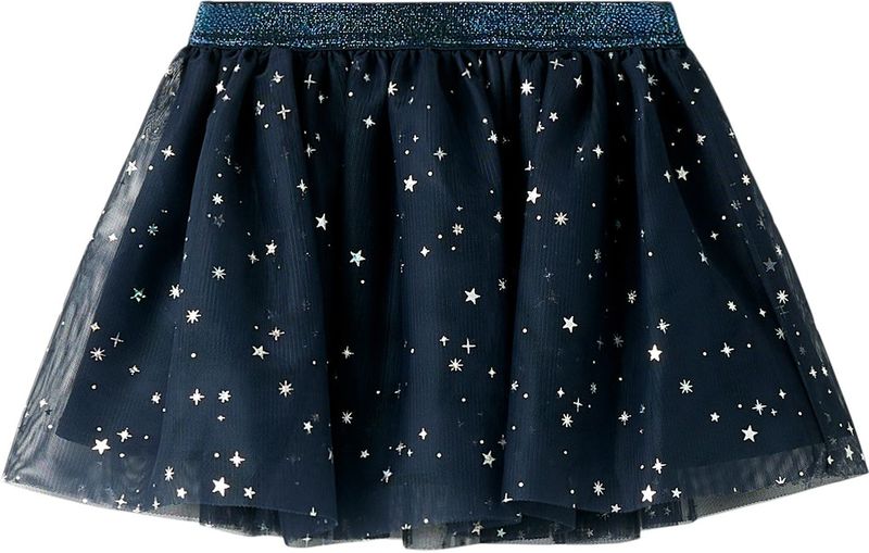 Glitter Tule Rok - Voering van Polyester - Elastische Taille - Folieprint