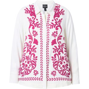 Ulla Popken Blouse  magenta / wit