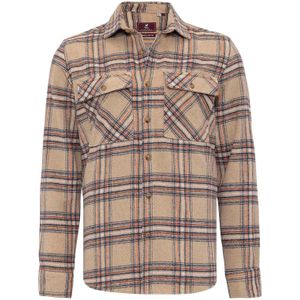 Williot Overhemd  bruin / lichtbruin / oranje / zwart