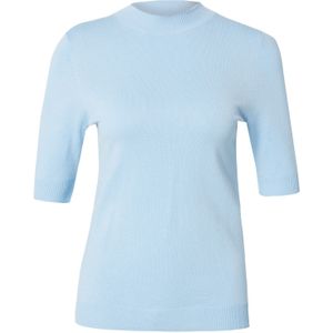 Gebreide Trui - Effen - Knitwear - Opstaande Kraag - Slanke Pasvorm