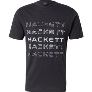 Hackett London Shirt  lichtgrijs / zwart