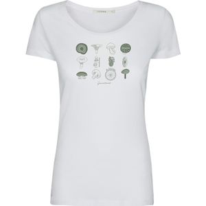 GREENBOMB Shirt 'Bike Mushrooms 2'  petrol / wit