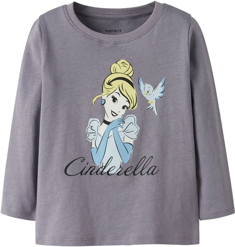 NAME IT Shirt 'NMFVEENA'  lichtblauw / lichtgeel / lavendel / zwart