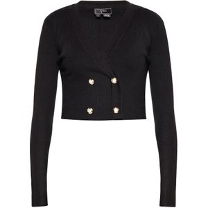 faina Gebreid vest  zwart