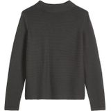 Marc O'Polo - Gebreide Trui - Donkergrijs - Opstaande Kraag - Lange Mouw