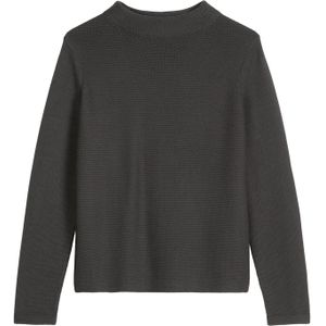 Marc O'Polo - Gebreide Trui - Donkergrijs - Opstaande Kraag - Lange Mouw