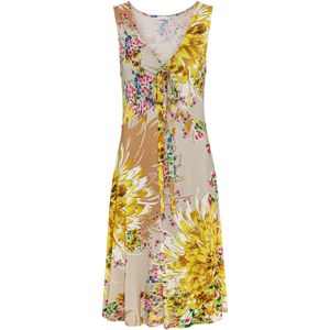Jerseyjurken - Zand/Geel - Met All-over Print en Striklint
