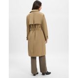 More & More - Trenchcoat - Katoenmix - Dames - Getailleerde Pasvorm - Reverskraag