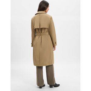 More & More - Trenchcoat - Katoenmix - Dames - Getailleerde Pasvorm - Reverskraag