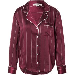 ETAM Slaapshirt 'Dayana'  wijnrood / wit