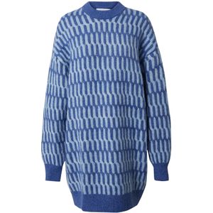 florence by mills exclusive for ABOUT YOU Gebreide jurk 'Windy drive'  lichtblauw / violetblauw