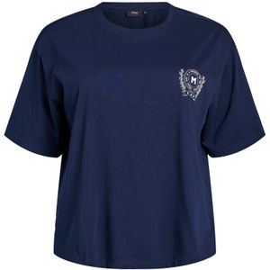 Zizzi Shirt  navy / wit