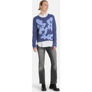 Lieblingsstück - SaraiL - Gebreide Trui - Jeans - Met Bloemmotief