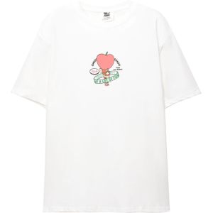 Pull&Bear Shirt 'TOM JERRY'  groen / rood / zwart / wit