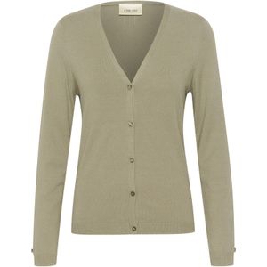 Cream Gebreid vest 'Dela'  olijfgroen