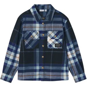 NAME IT Overhemd 'NKMNORRIS'  nachtblauw / zwart / wit