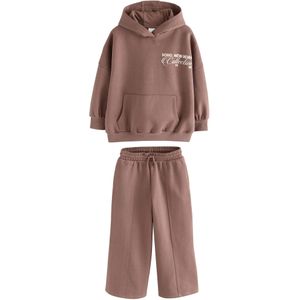 Next Joggingpak  bruin / wit
