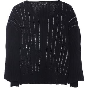 faina Trui  zwart / zilver