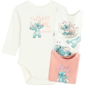 Cool Club Rompertje/body  lichtblauw / lavendel / abrikoos / wit